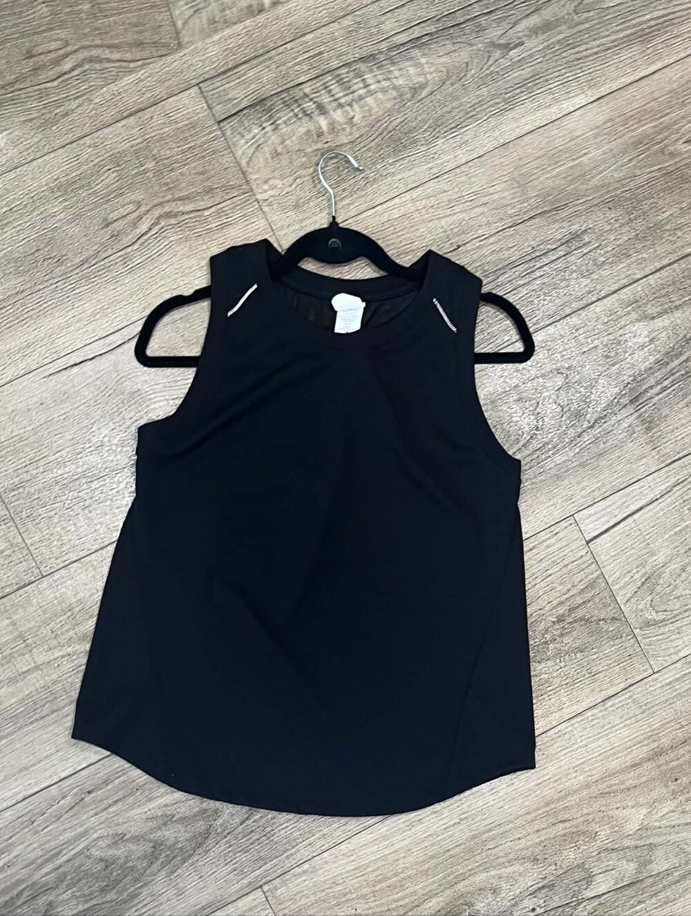 Avia Black Tank Top with Reflective Trim